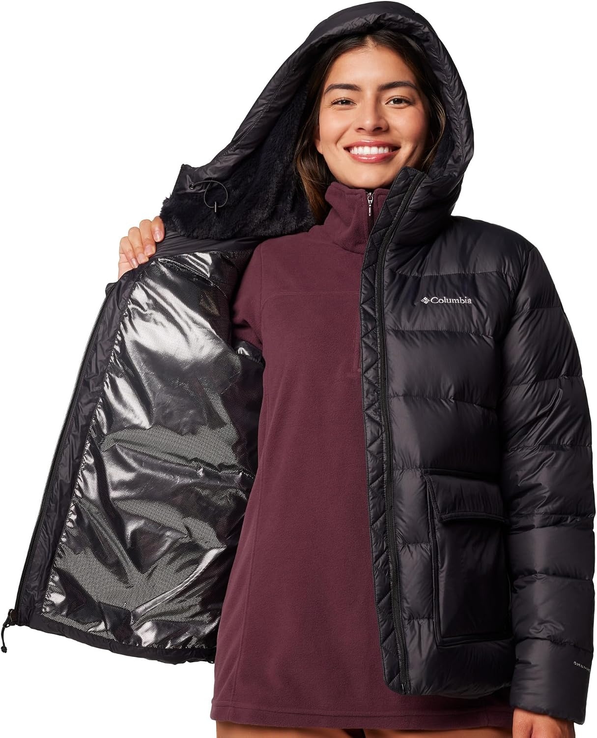 image:imageColumbia Damen Harmony Falls Daunenjacke mit Kapuze Daunenjacke mit Kapuze 1er PackSchwarz