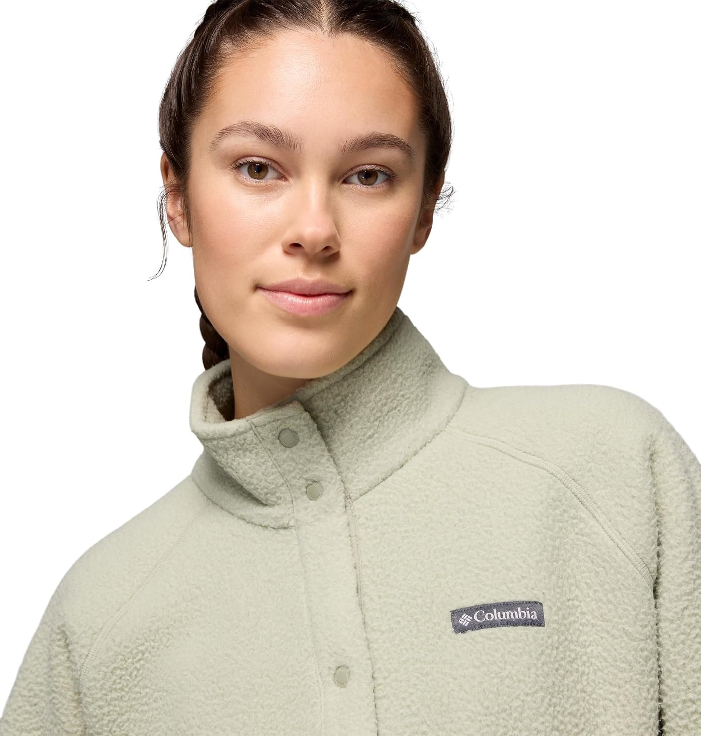 image:imageColumbia Damen Jasper Ridge Pebbled Fleece Full Snap Fleecejacke 1er PackSafari