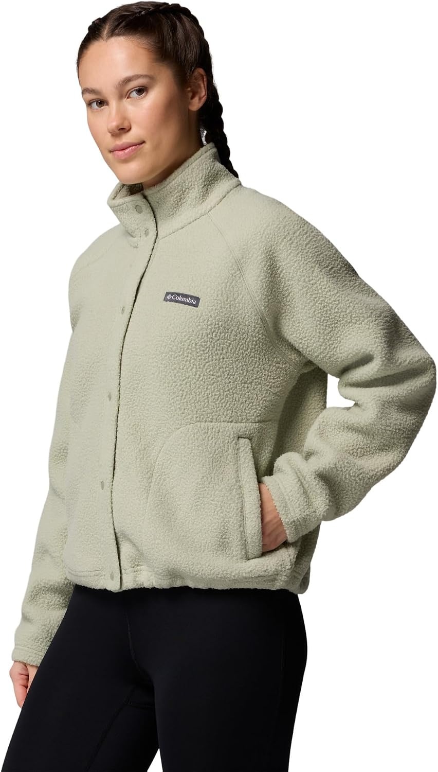 image:imageColumbia Damen Jasper Ridge Pebbled Fleece Full Snap Fleecejacke 1er PackSafari