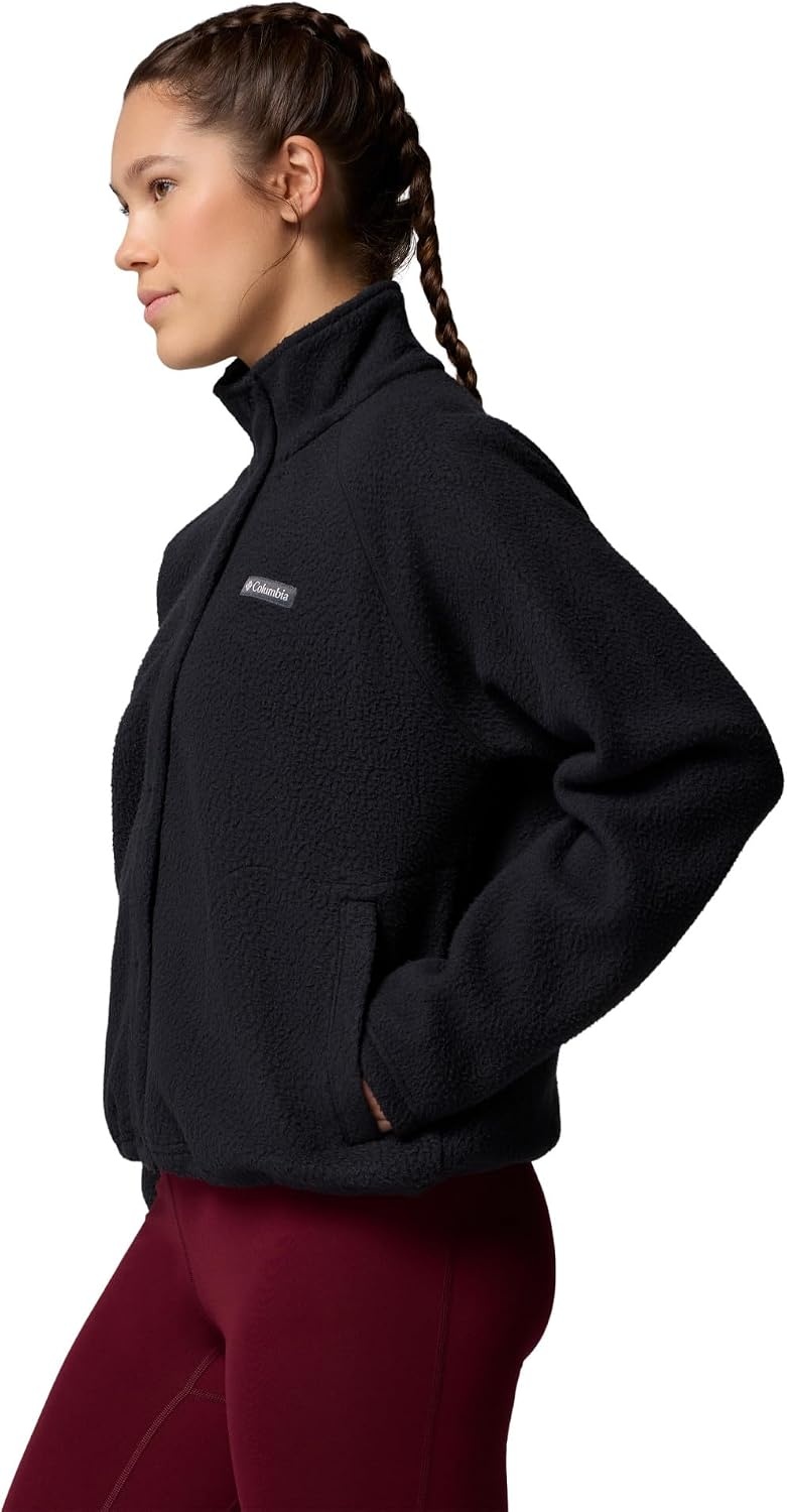 image:imageColumbia Damen Jasper Ridge Pebbled Fleece Full Snap Fleecejacke 1er PackSchwarz