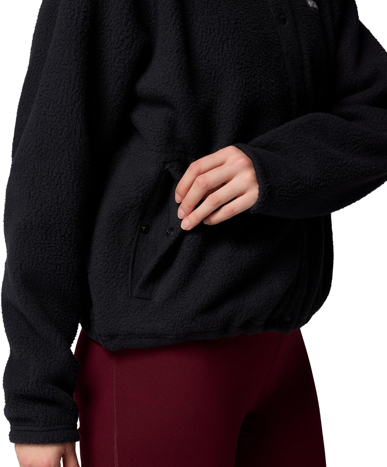 image:imageColumbia Damen Jasper Ridge Pebbled Fleece Full Snap Fleecejacke 1er PackSchwarz