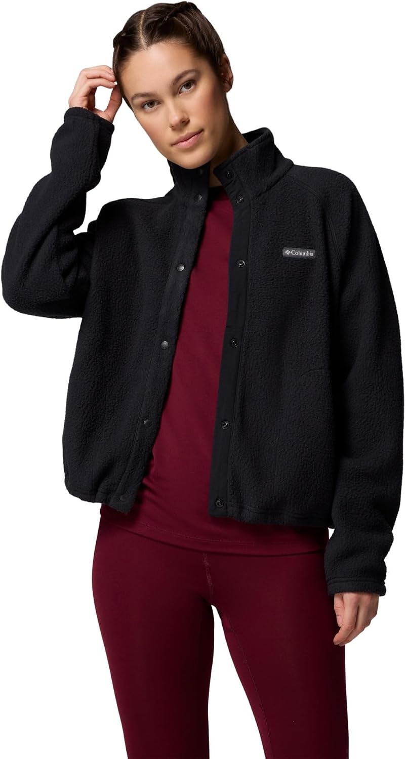 image:imageColumbia Damen Jasper Ridge Pebbled Fleece Full Snap Fleecejacke 1er PackSchwarz