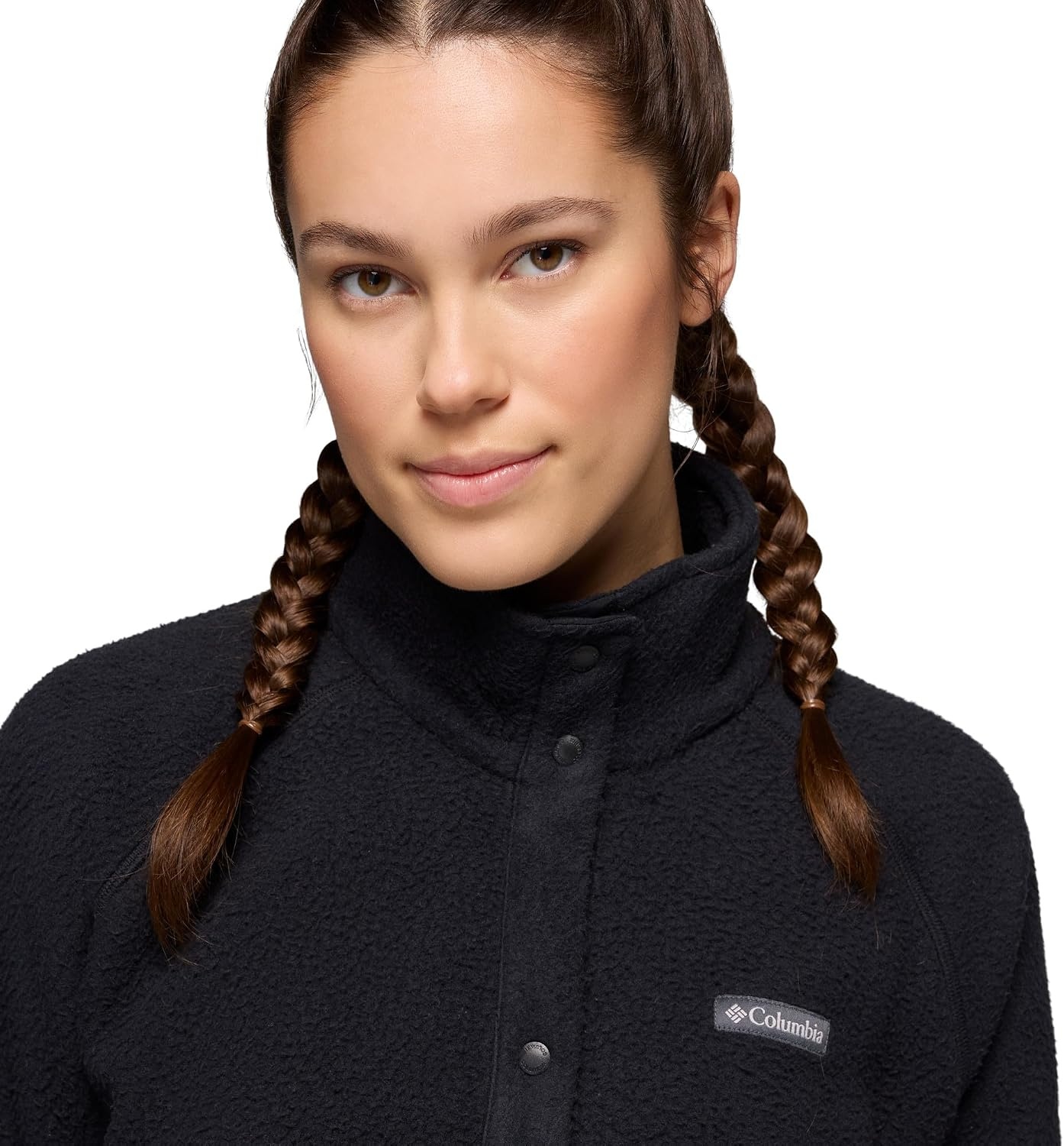 image:imageColumbia Damen Jasper Ridge Pebbled Fleece Full Snap Fleecejacke 1er PackSchwarz