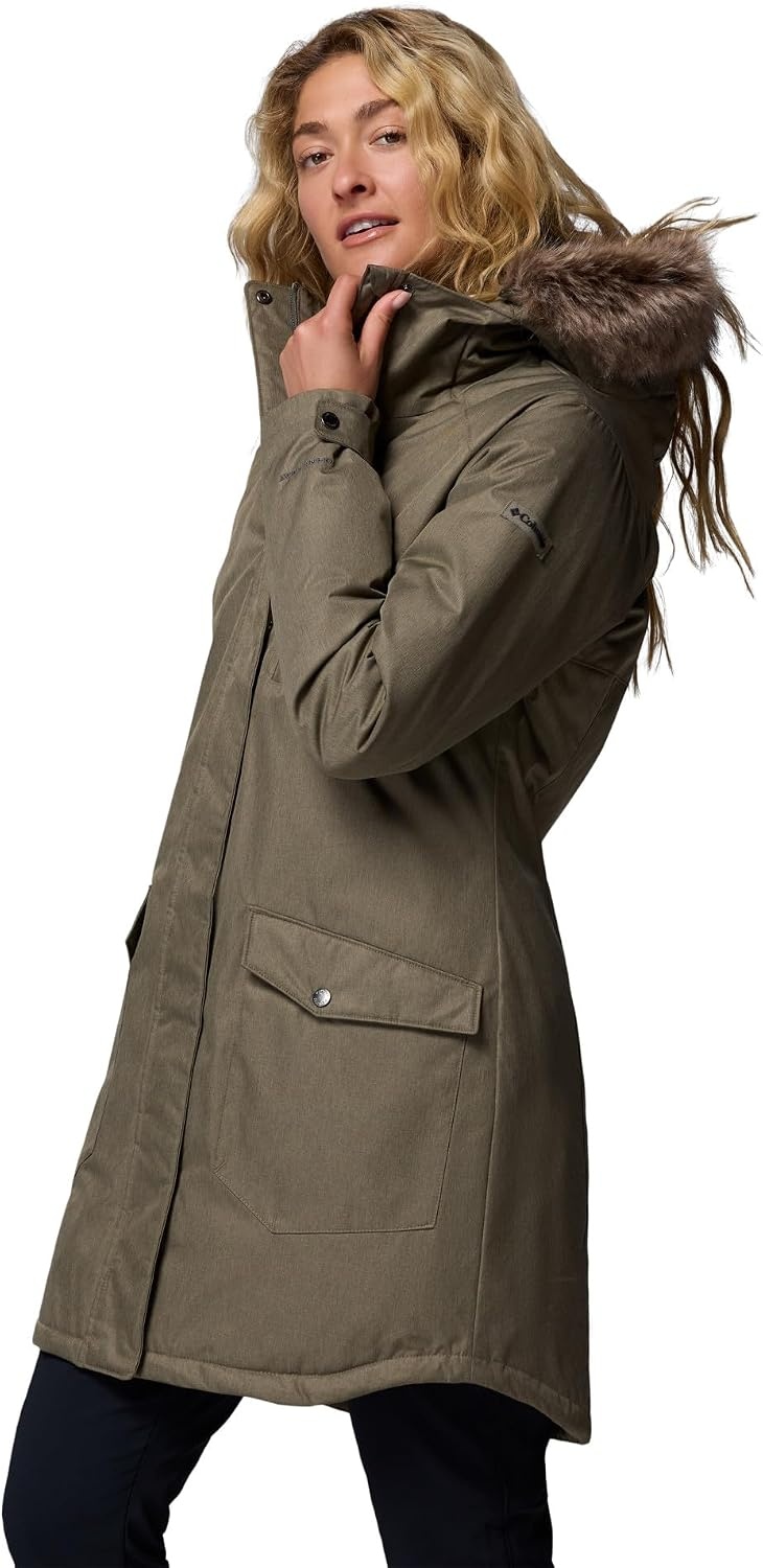 image:imageColumbia Damen Suttle Mountain Long Insulated Jacket Winterjacke 1er PackStone Green