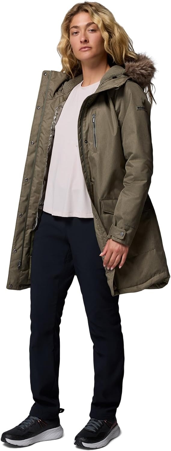 image:imageColumbia Damen Suttle Mountain Long Insulated Jacket Winterjacke 1er PackStone Green