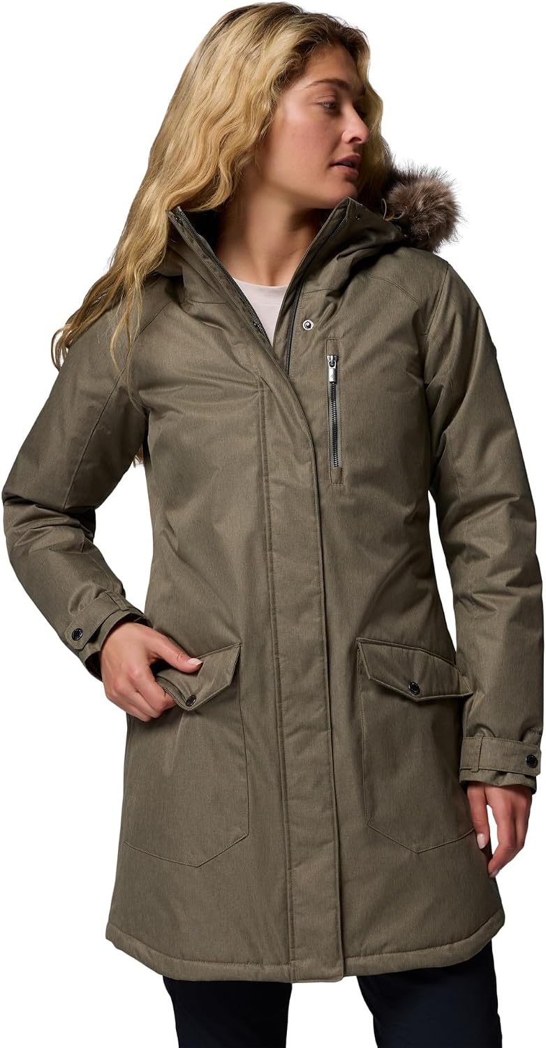 image:imageColumbia Damen Suttle Mountain Long Insulated Jacket Winterjacke 1er PackStone Green
