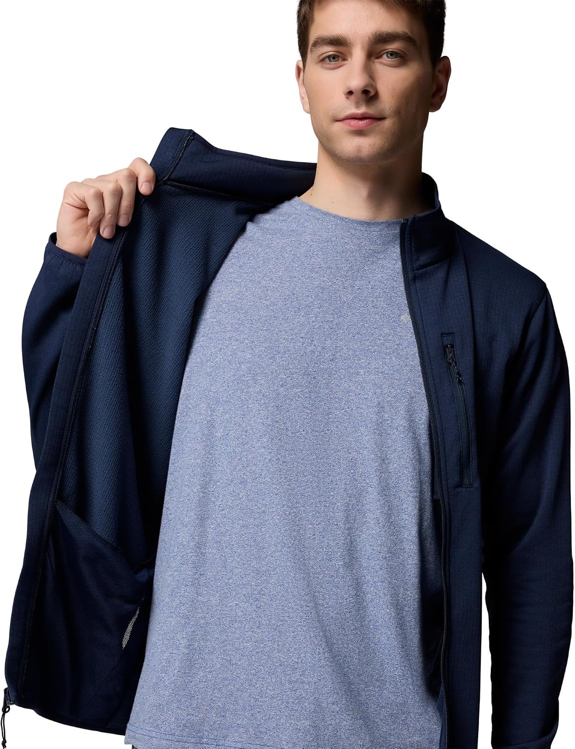 image:imageColumbia Essential Hike Grid Fleece Full Zip Fleecejacke mit durchgehendem Reiverschluss fr HerrenCollegiate Navy