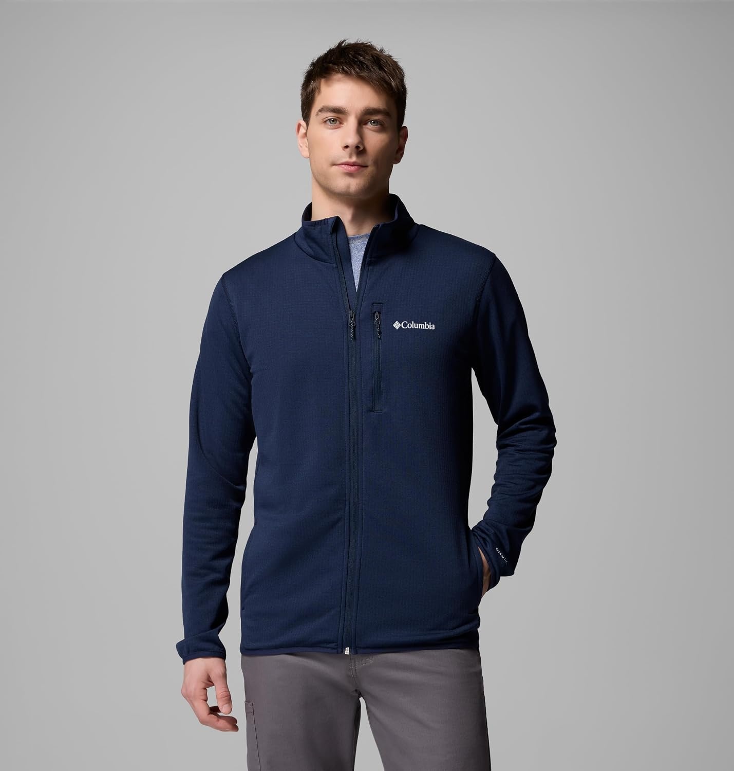image:imageColumbia Essential Hike Grid Fleece Full Zip Fleecejacke mit durchgehendem Reiverschluss fr HerrenCollegiate Navy