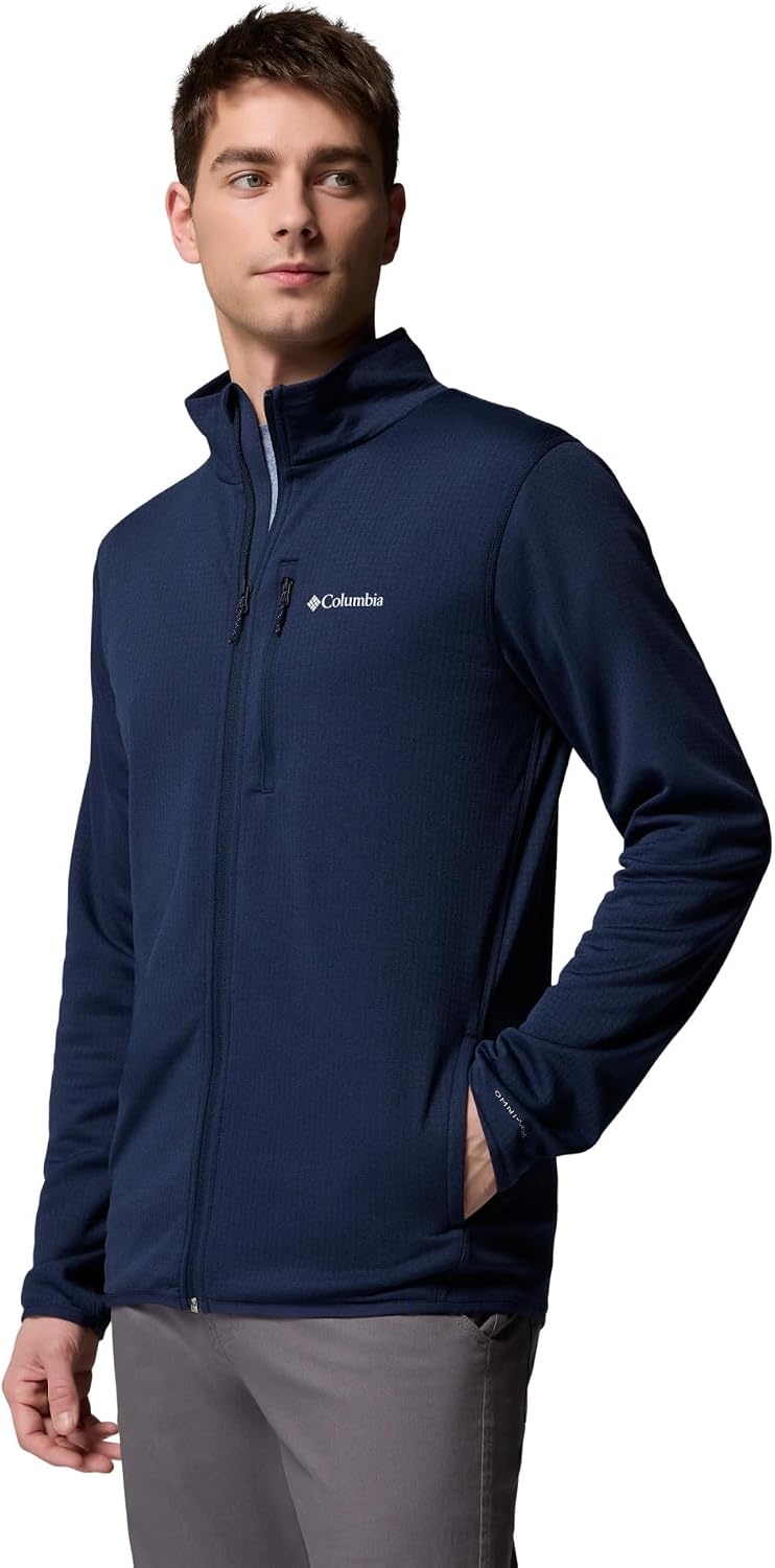 image:imageColumbia Essential Hike Grid Fleece Full Zip Fleecejacke mit durchgehendem Reiverschluss fr HerrenCollegiate Navy