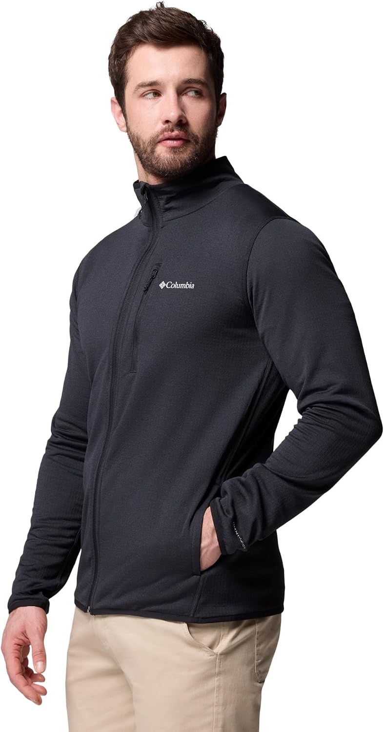 image:imageColumbia Essential Hike Grid Fleece Full Zip Fleecejacke mit durchgehendem Reiverschluss fr HerrenSchwarz