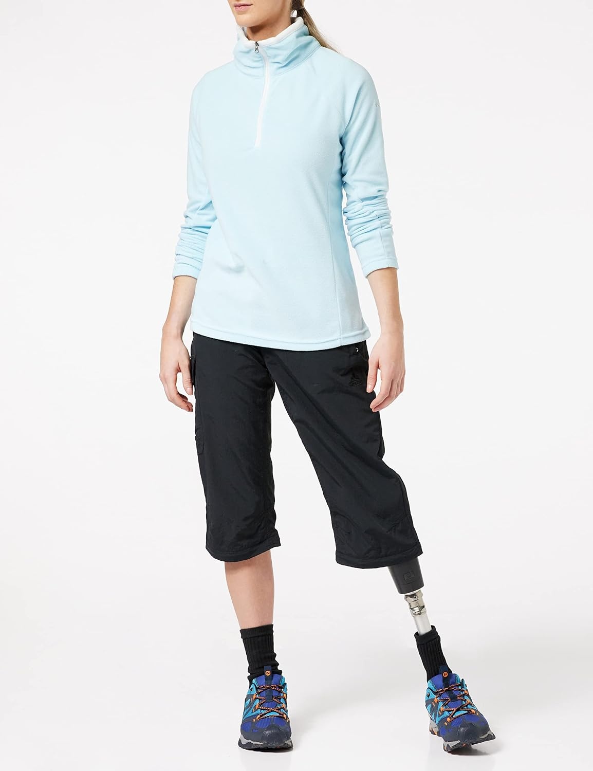 image:imageColumbia Glacial IV 12 Zip Fleece Pullover fr DamenSpring BlueWhite