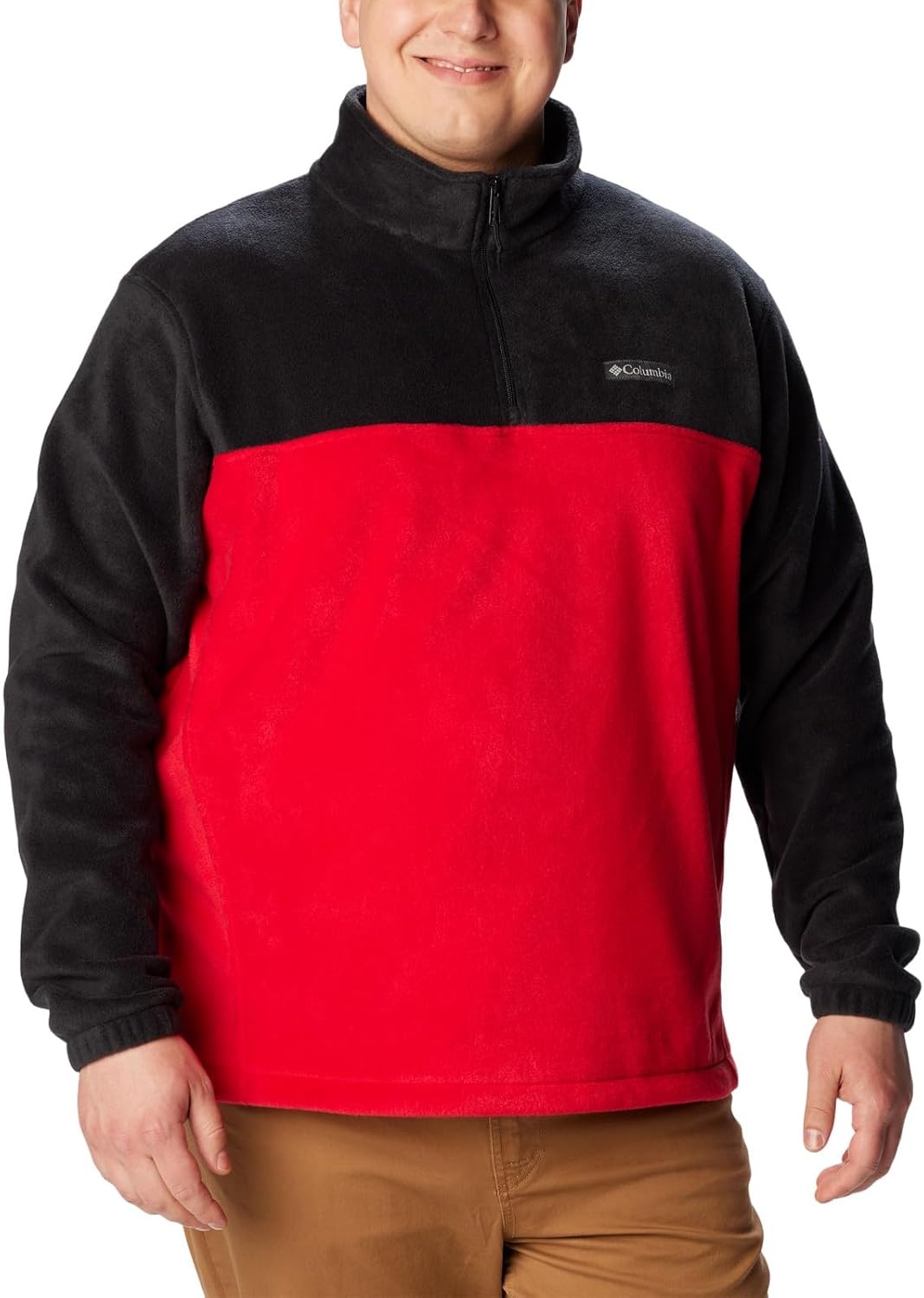 image:imageColumbia Herren FleecePullover mit halbem Reiverschluss Steens MountainBlack Mountain Red