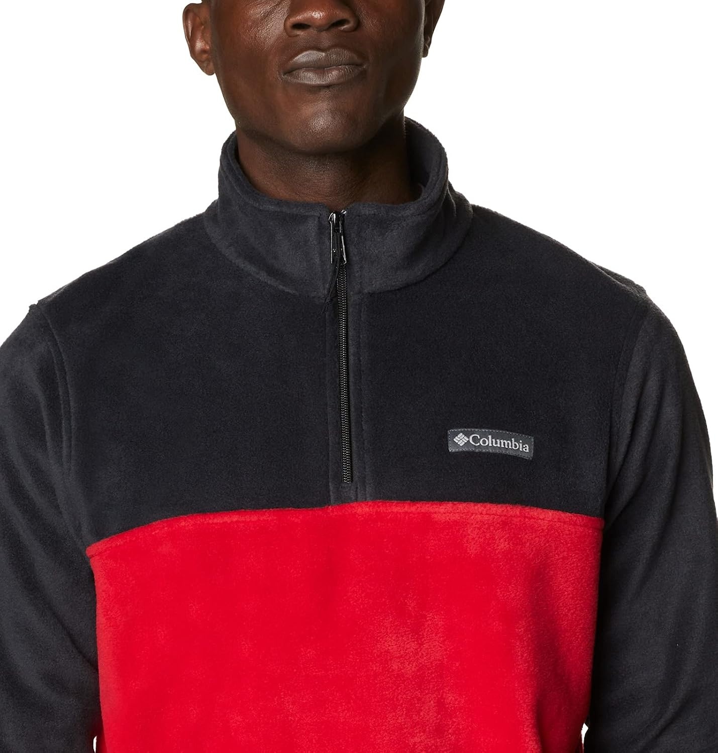 image:imageColumbia Herren FleecePullover mit halbem Reiverschluss Steens MountainBlack Mountain Red
