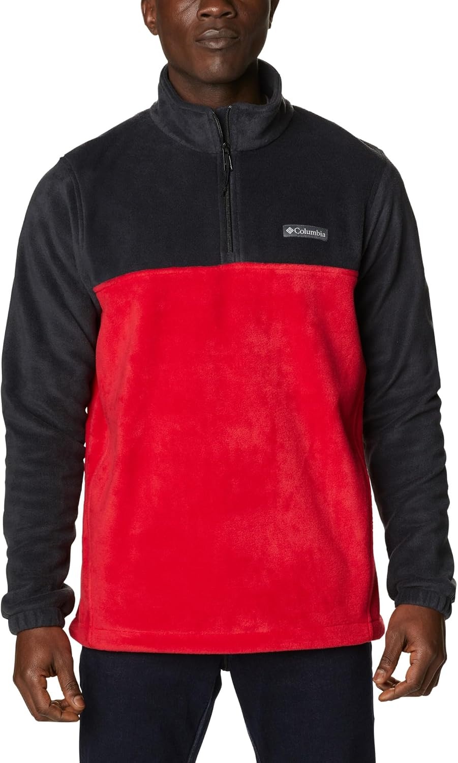 image:imageColumbia Herren FleecePullover mit halbem Reiverschluss Steens MountainBlack Mountain Red