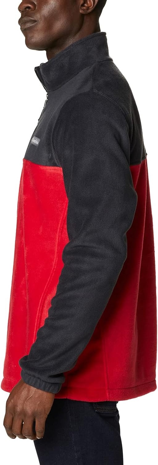 image:imageColumbia Herren FleecePullover mit halbem Reiverschluss Steens MountainBlack Mountain Red