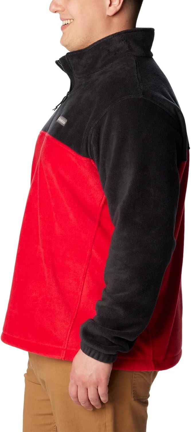 image:imageColumbia Herren FleecePullover mit halbem Reiverschluss Steens MountainBlack Mountain Red