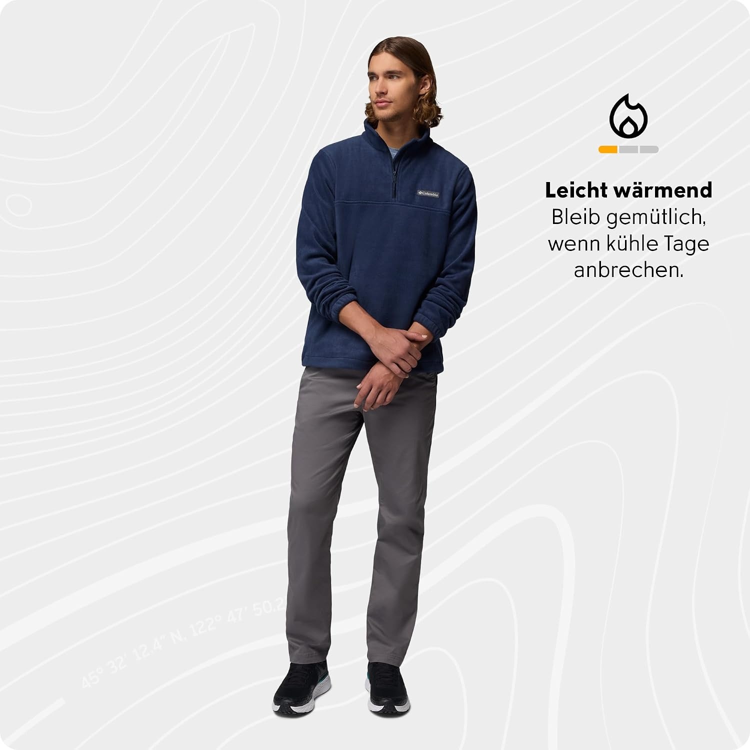 image:imageColumbia Herren FleecePullover mit halbem Reiverschluss Steens MountainCollegiate Navy