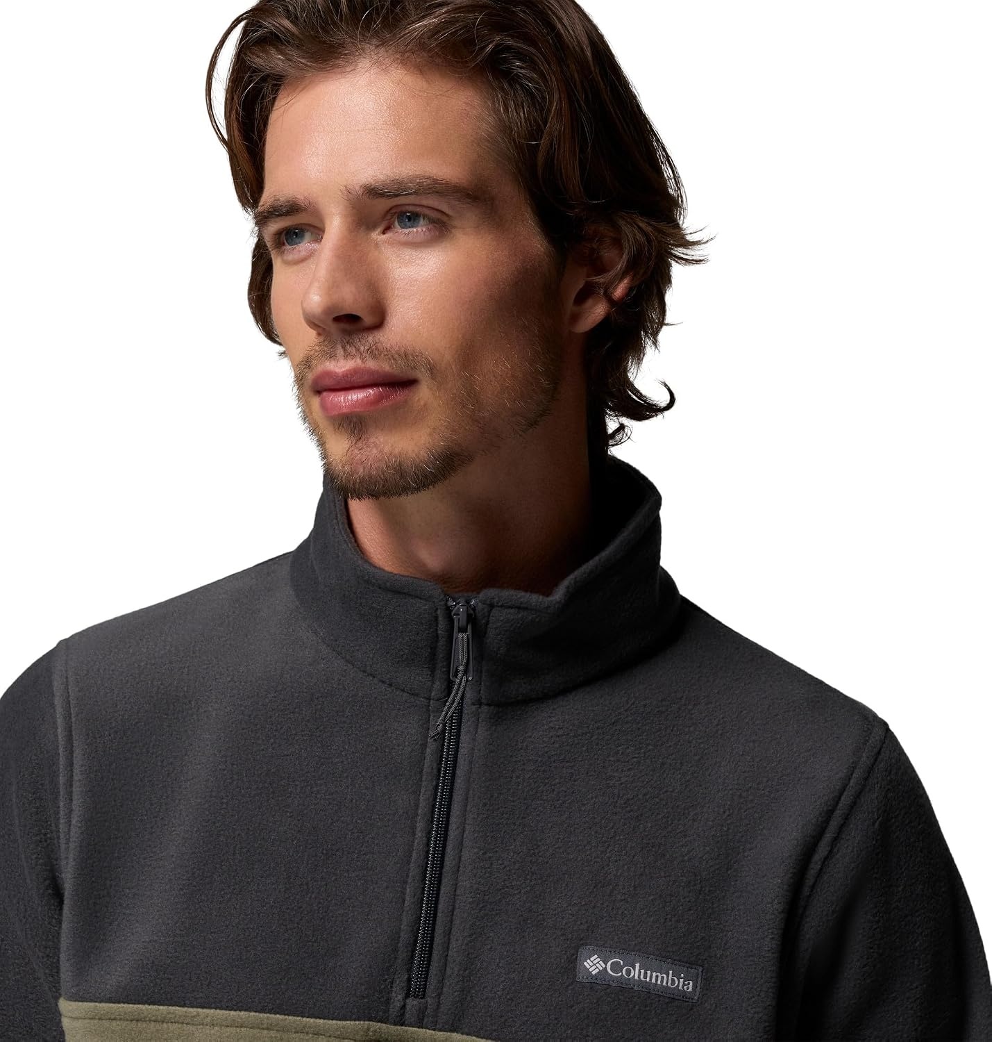 image:imageColumbia Herren FleecePullover mit halbem Reiverschluss Steens MountainShark Stone Green