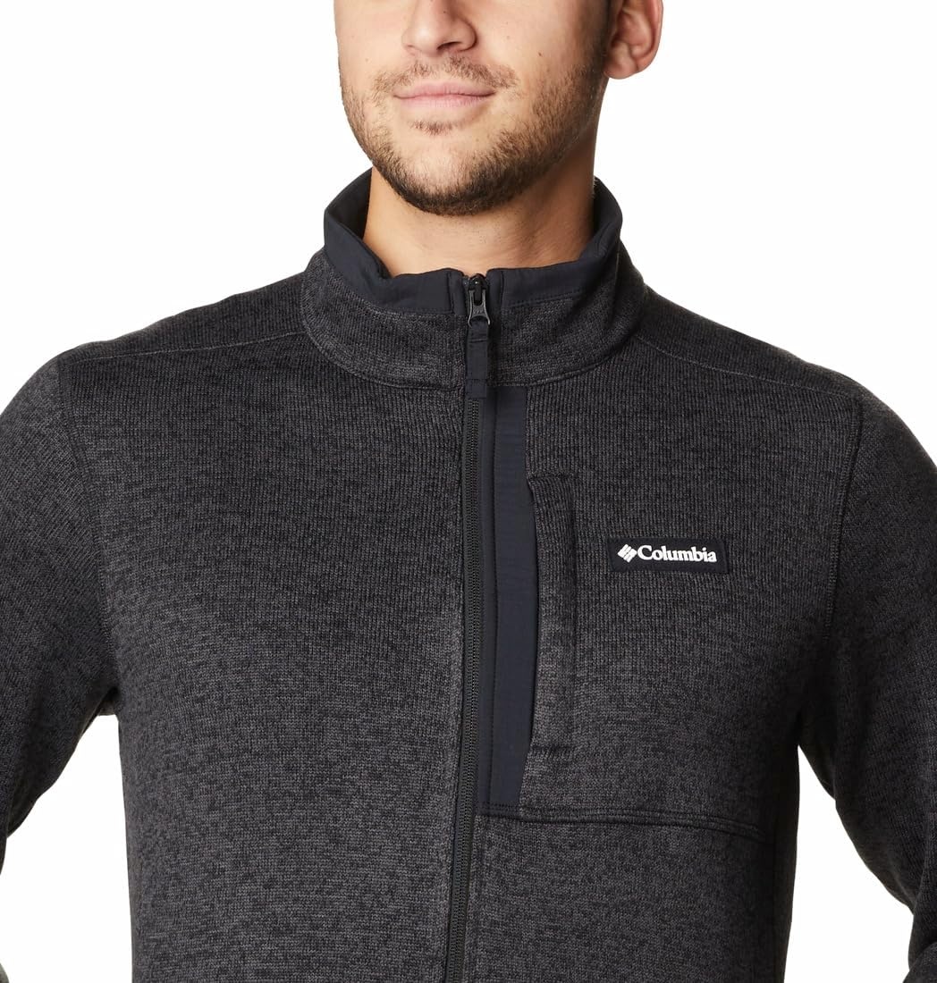 image:imageColumbia Herren Sweater Weather Full Zip Fleecejacke mit durchgehendem ReiverschlussBlack Heather
