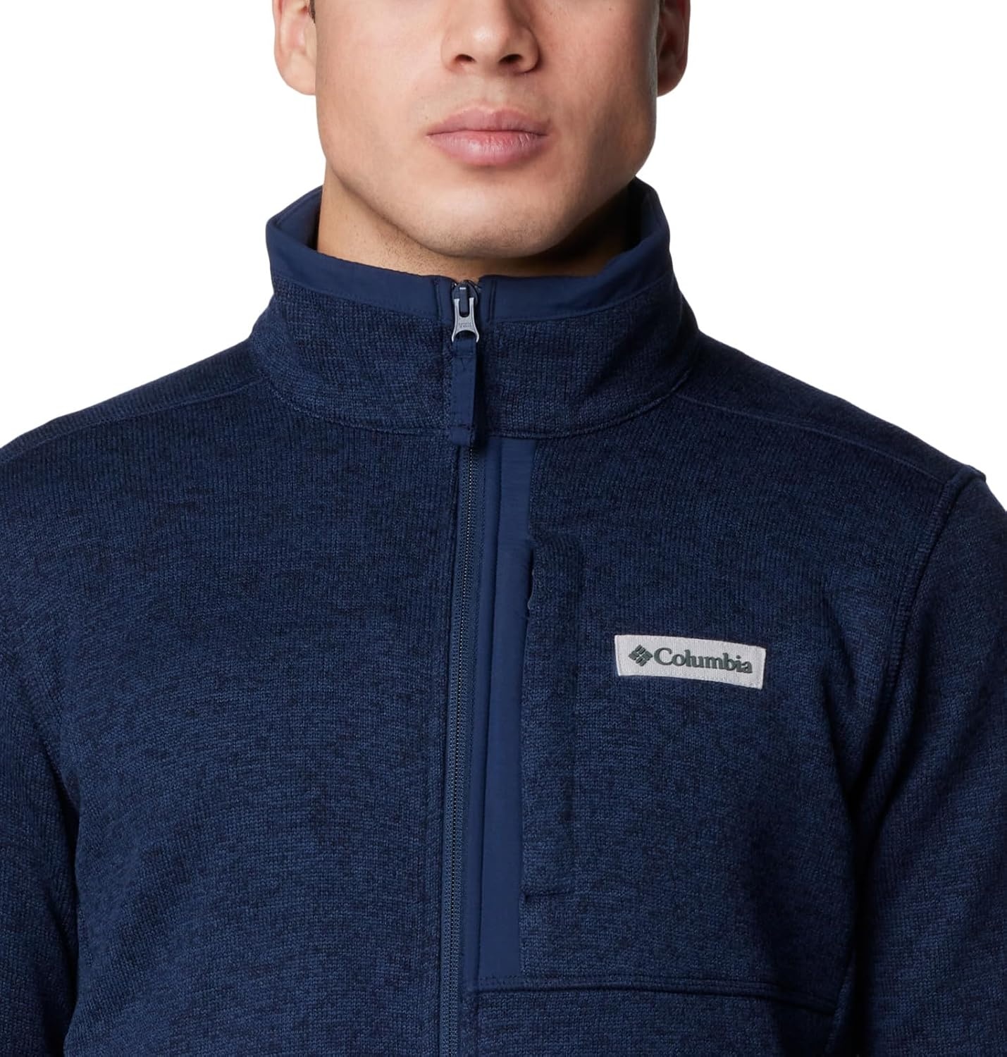 image:imageColumbia Herren Sweater Weather Full Zip Fleecejacke mit durchgehendem ReiverschlussCollegeMarineblaumeliert