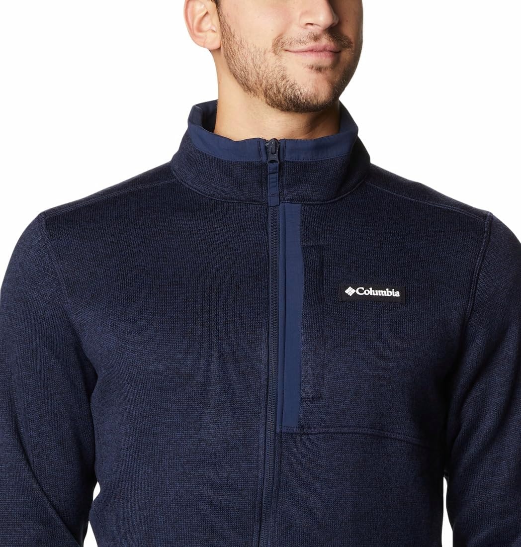 image:imageColumbia Herren Sweater Weather Full Zip Fleecejacke mit durchgehendem ReiverschlussCollegiate Navy Heather