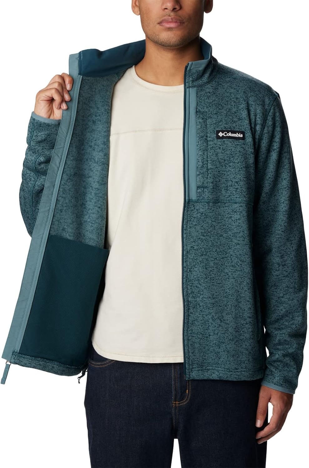 image:imageColumbia Herren Sweater Weather Full Zip Fleecejacke mit durchgehendem ReiverschlussNight Wave Heather