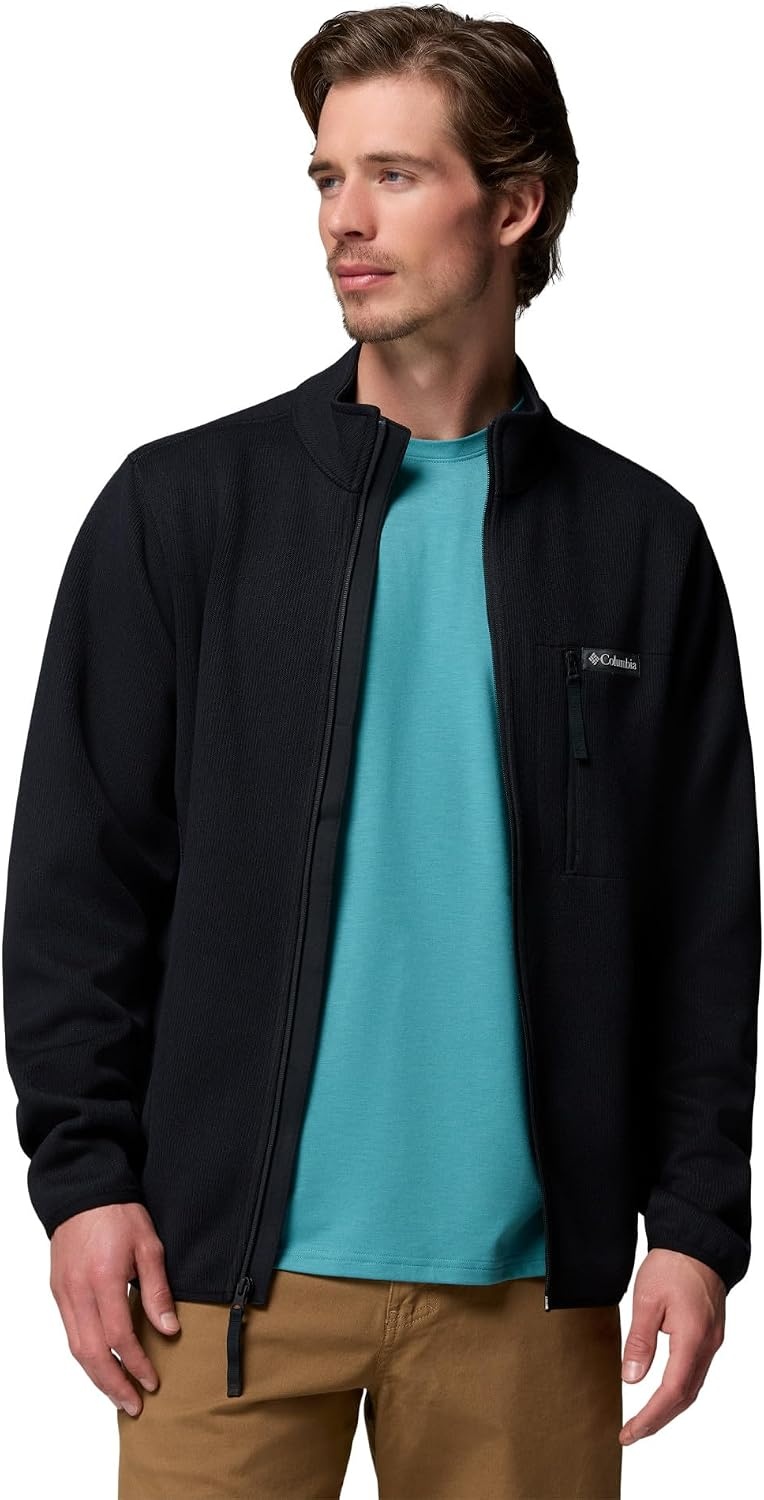 image:imageColumbia Herren Sweater Weather Full Zip Fleecejacke mit durchgehendem ReiverschlussSchwarz