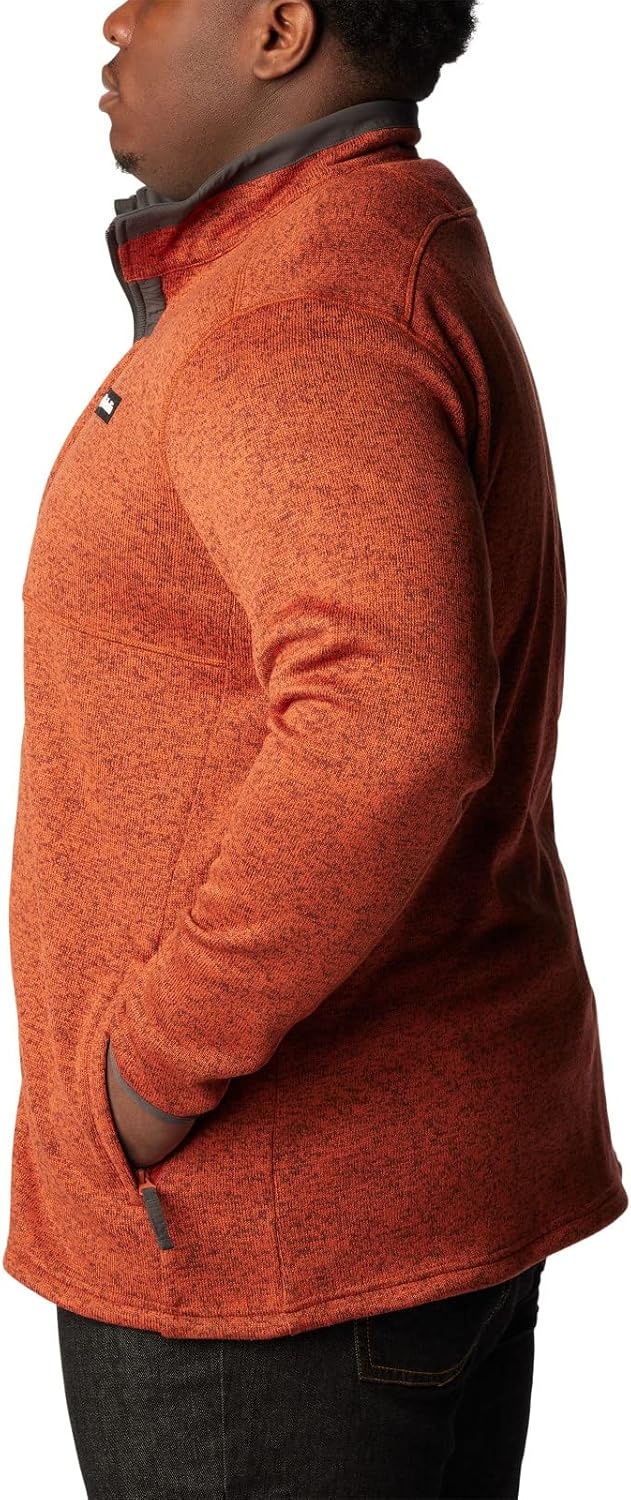 image:imageColumbia Herren Sweater Weather Full Zip Fleecejacke mit durchgehendem ReiverschlussWarp Red Heather