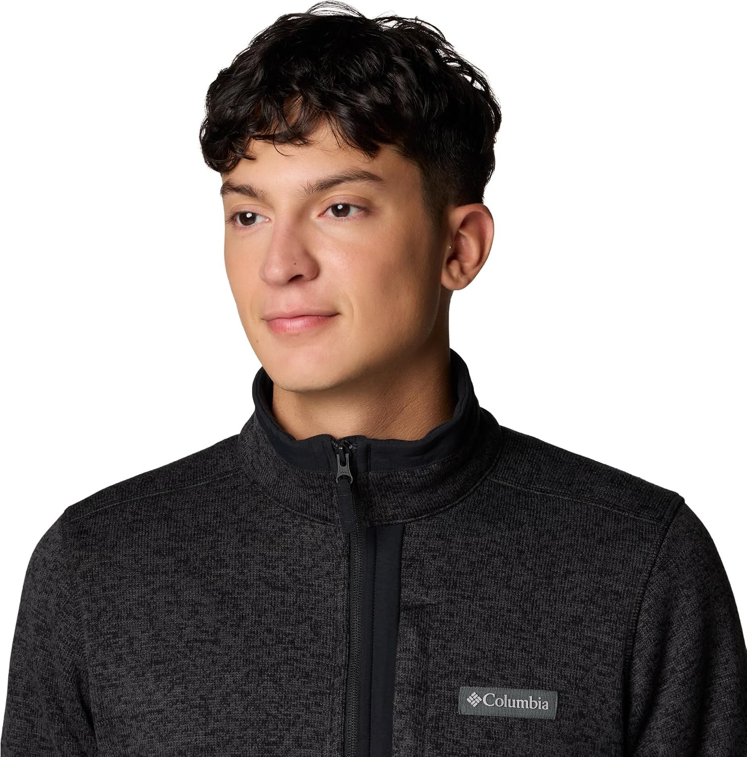 image:imageColumbia Herren Sweater Weather Full Zip Fleecejacke mit durchgehendem Reiverschlussblack heather