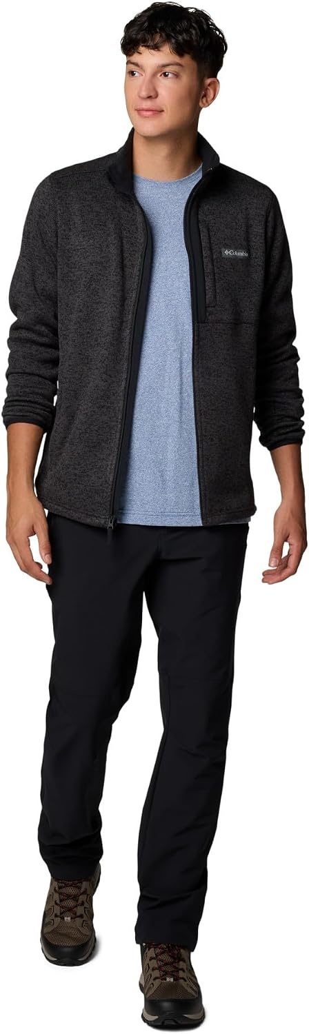 image:imageColumbia Herren Sweater Weather Full Zip Fleecejacke mit durchgehendem Reiverschlussblack heather