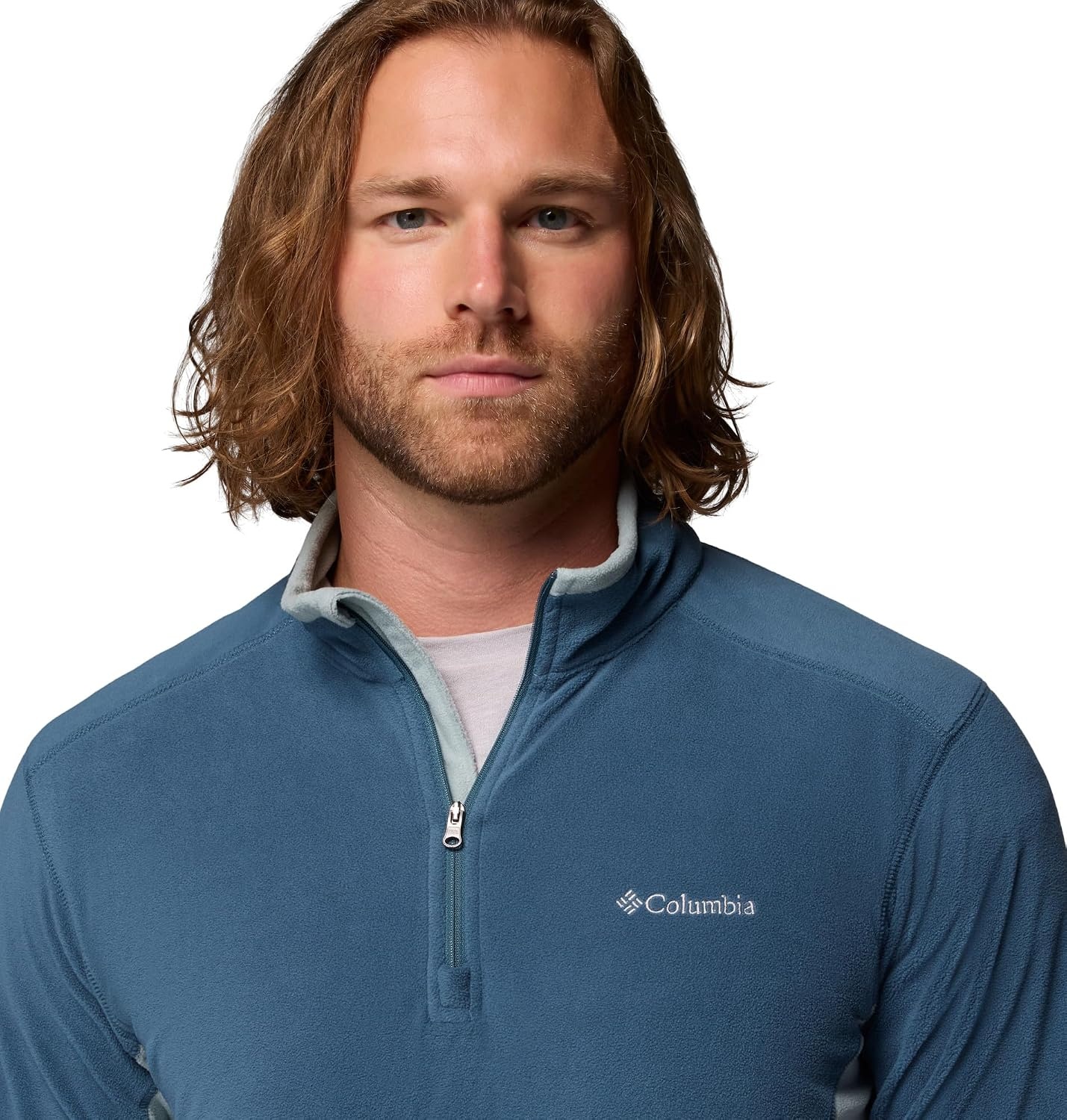 image:imageColumbia Klamath Range II Half Zip Fleece Pullover fr HerrenEverblueCrushed Blue