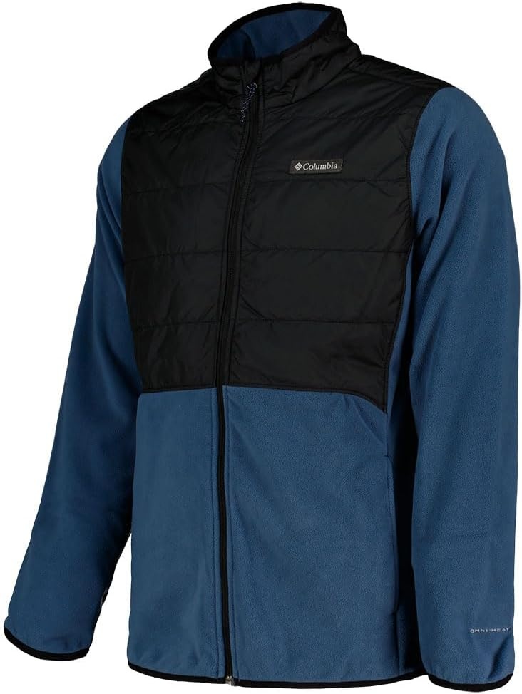 image:imageColumbia Mens Basin Butte Fleece Full Zip Full Zip Fleece Jacket Black Size LDark Mountain Black