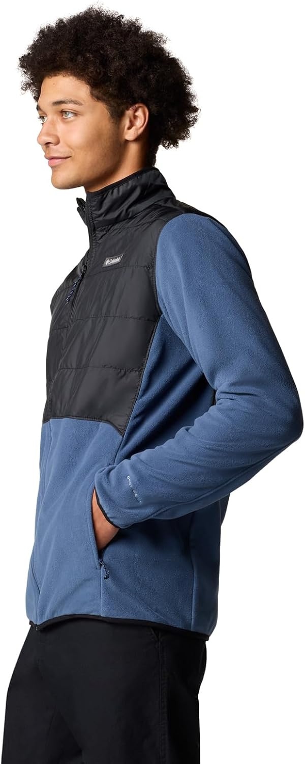 image:imageColumbia Mens Basin Butte Fleece Full Zip Full Zip Fleece Jacket Black Size LDark Mountain Black