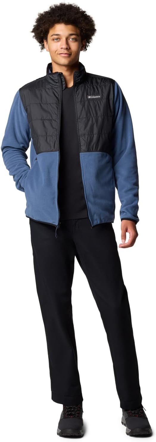 image:imageColumbia Mens Basin Butte Fleece Full Zip Full Zip Fleece Jacket Black Size LDark Mountain Black