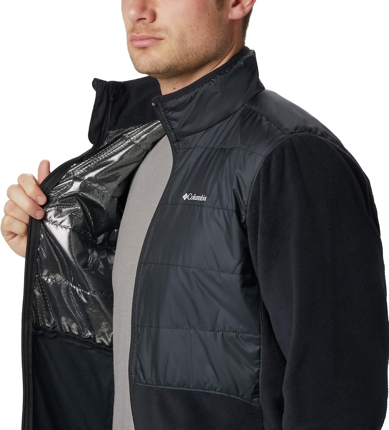 image:imageColumbia Mens Basin Butte Fleece Full Zip Full Zip Fleece Jacket Black Size LSchwarz