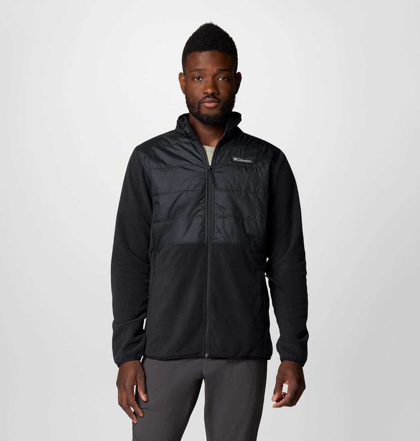 image:imageColumbia Mens Basin Butte Fleece Full Zip Full Zip Fleece Jacket Black Size LSchwarz