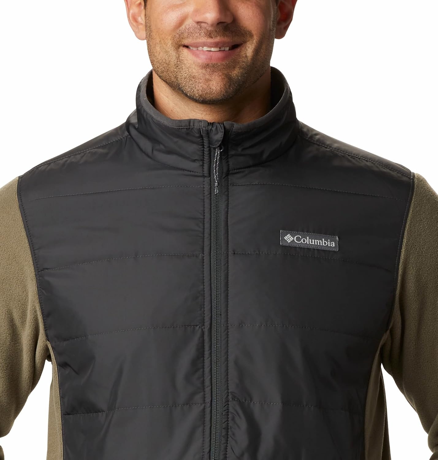 image:imageColumbia Mens Basin Butte Fleece Full Zip Full Zip Fleece Jacket Black Size LStone GreenShark