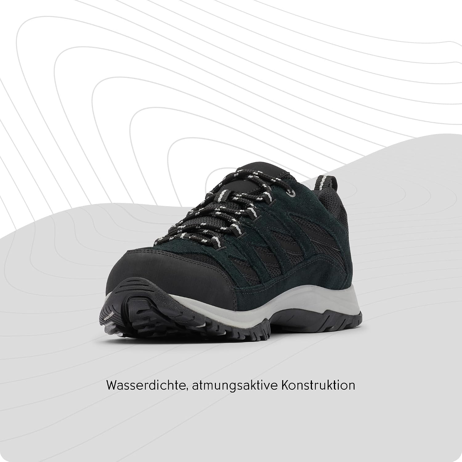image:imageColumbia Mens Crestwood Waterproof Low Rise Trekking and Hiking ShoesBlack Columbia Grey