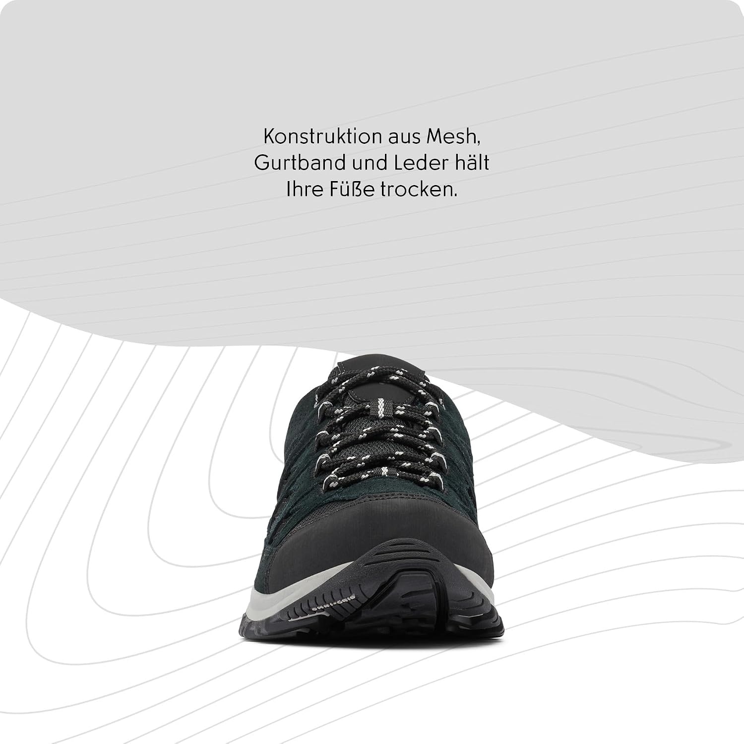 image:imageColumbia Mens Crestwood Waterproof Low Rise Trekking and Hiking ShoesBlack Columbia Grey