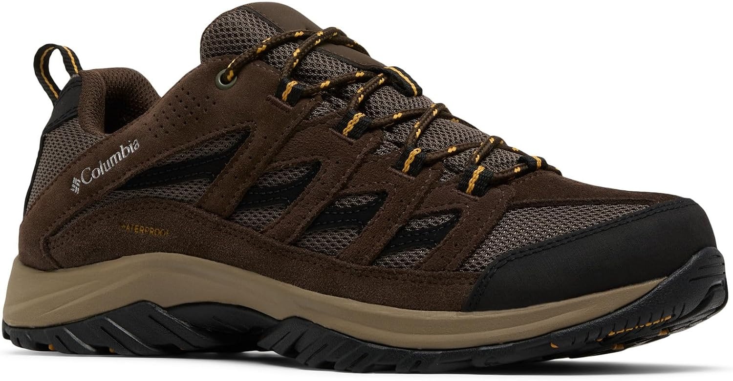 image:imageColumbia Mens Crestwood Waterproof Low Rise Trekking and Hiking ShoesMud Squash