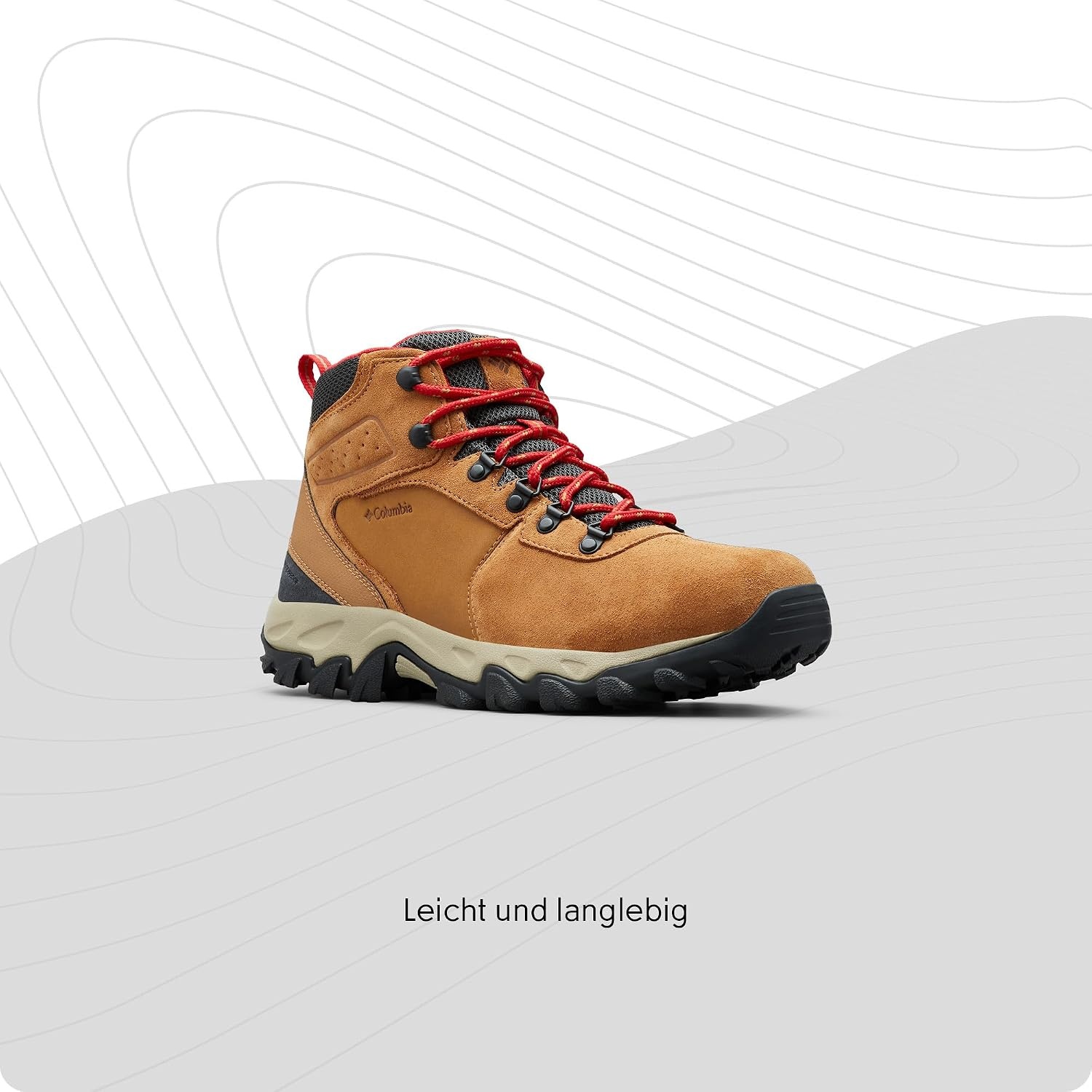 image:imageColumbia Mens Newton Ridge Plus II Suede Waterproof Hiking BootElk Mountain Red 288