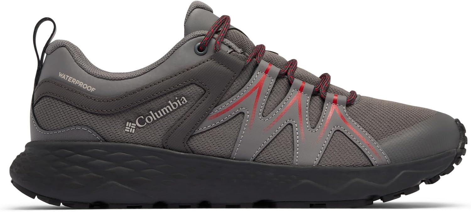 image:imageColumbia Mens Peakfreak Roam Wp Waterproof Low Rise Trekking and Hiking ShoesCity Grey Mountain Red