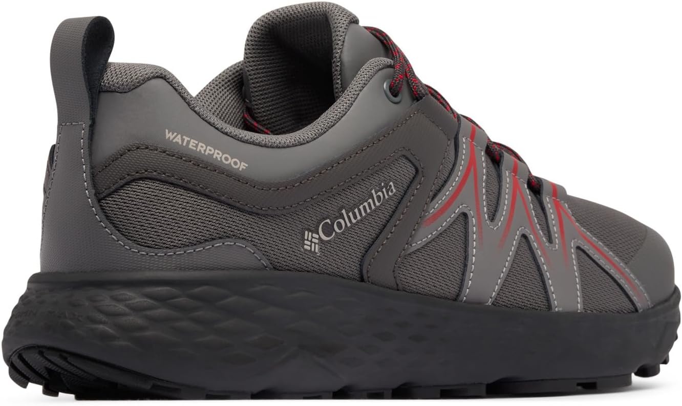 image:imageColumbia Mens Peakfreak Roam Wp Waterproof Low Rise Trekking and Hiking ShoesCity Grey Mountain Red