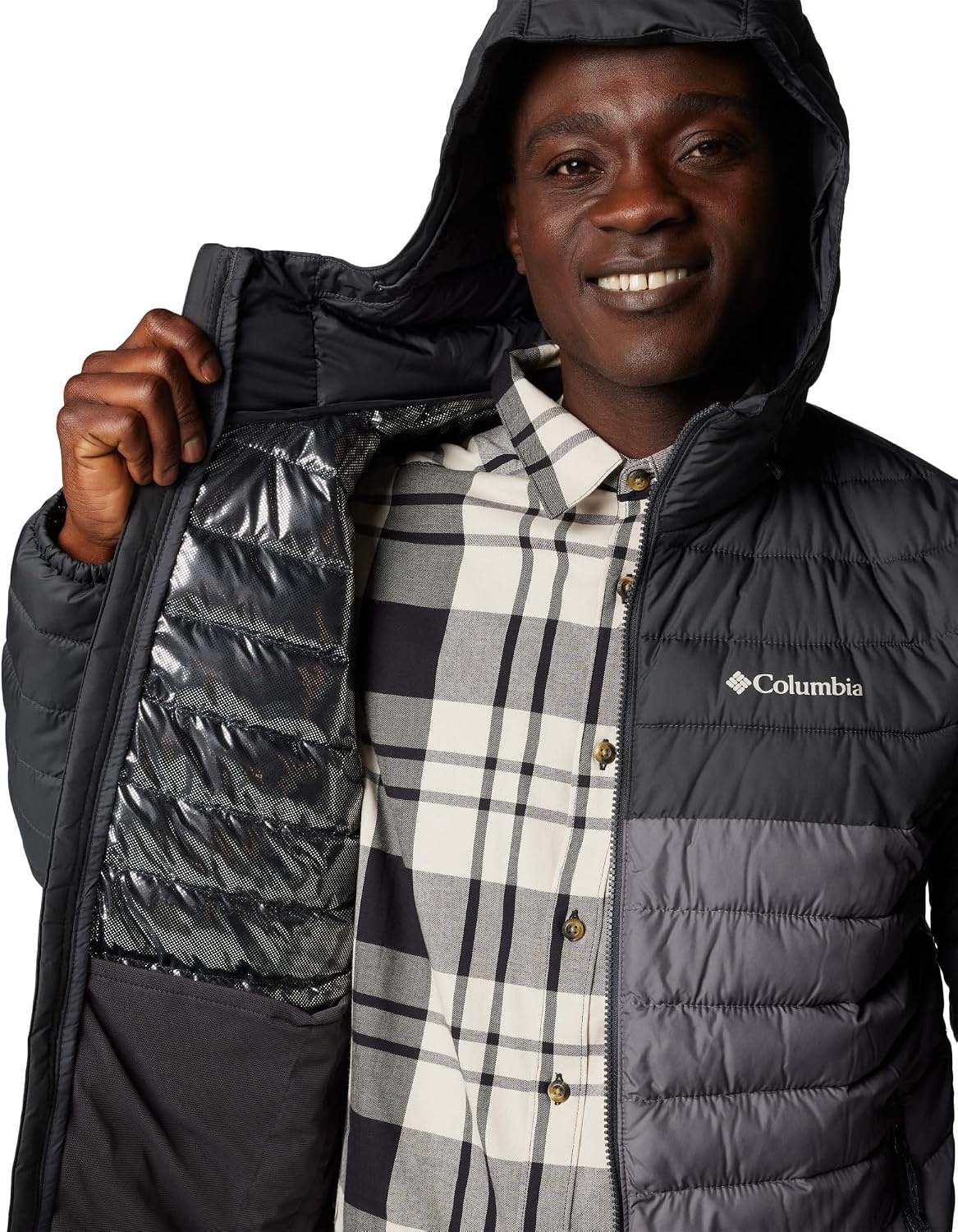 image:imageColumbia Powder Lite II Hooded Jacket Steppjacke mit Kapuze fr HerrenCity GreyShark