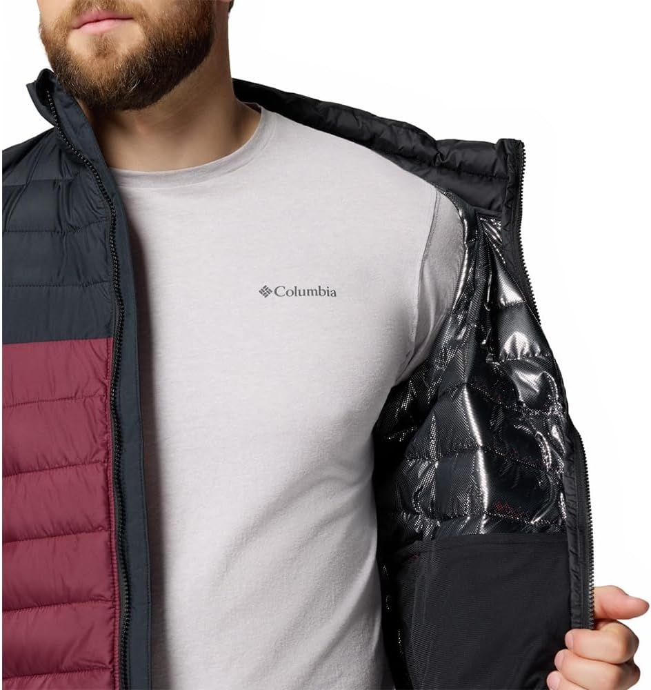 image:imageColumbia Powder Lite II Hooded Jacket Steppjacke mit Kapuze fr HerrenRich Wine Schwarz