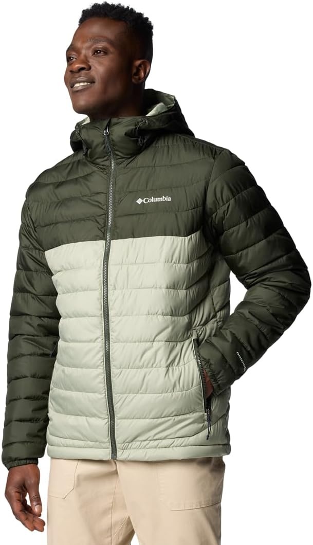 image:imageColumbia Powder Lite II Hooded Jacket Steppjacke mit Kapuze fr HerrenSafari Greenscape