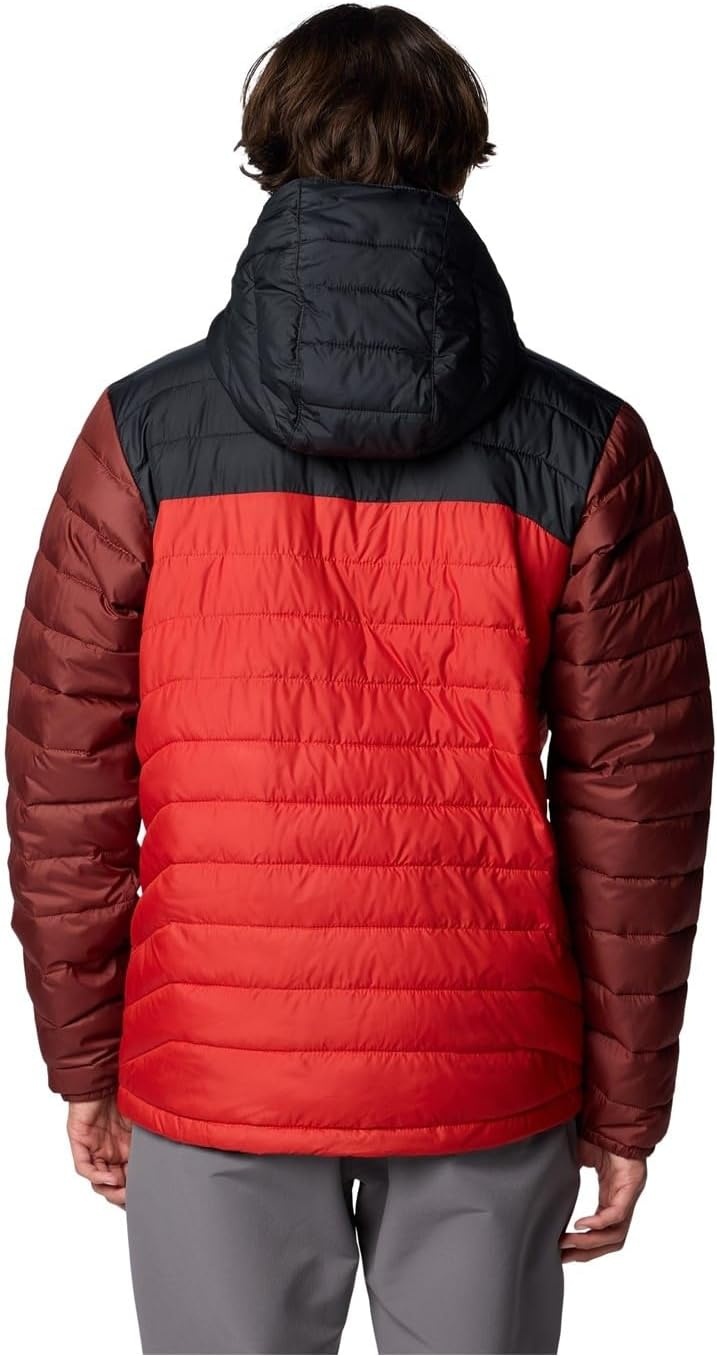 image:imageColumbia Powder Lite II Hooded Jacket Steppjacke mit Kapuze fr HerrenSegel RotSchwarzGewrz