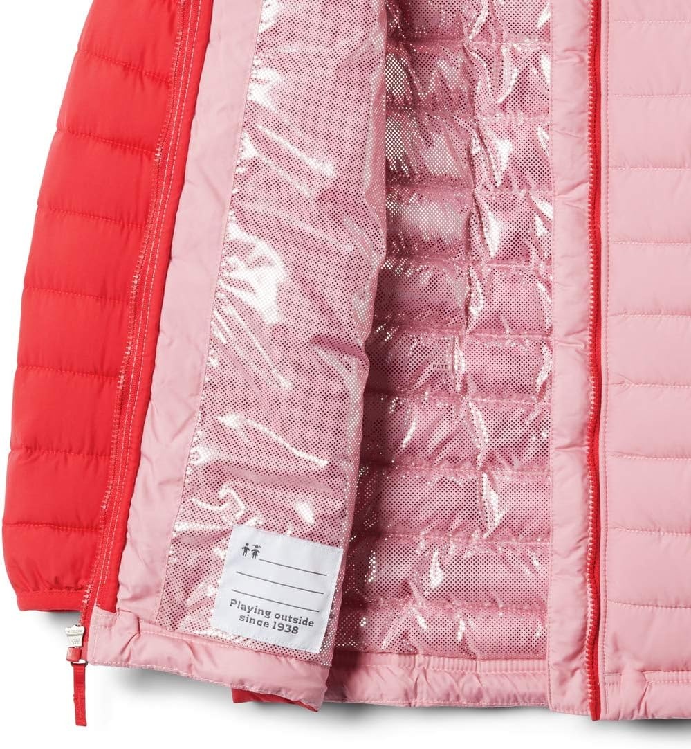 image:imageColumbia Powder Lite II Hooded Jacket Steppjacke mit Kapuze fr MdchenRed LilyPink Orchid