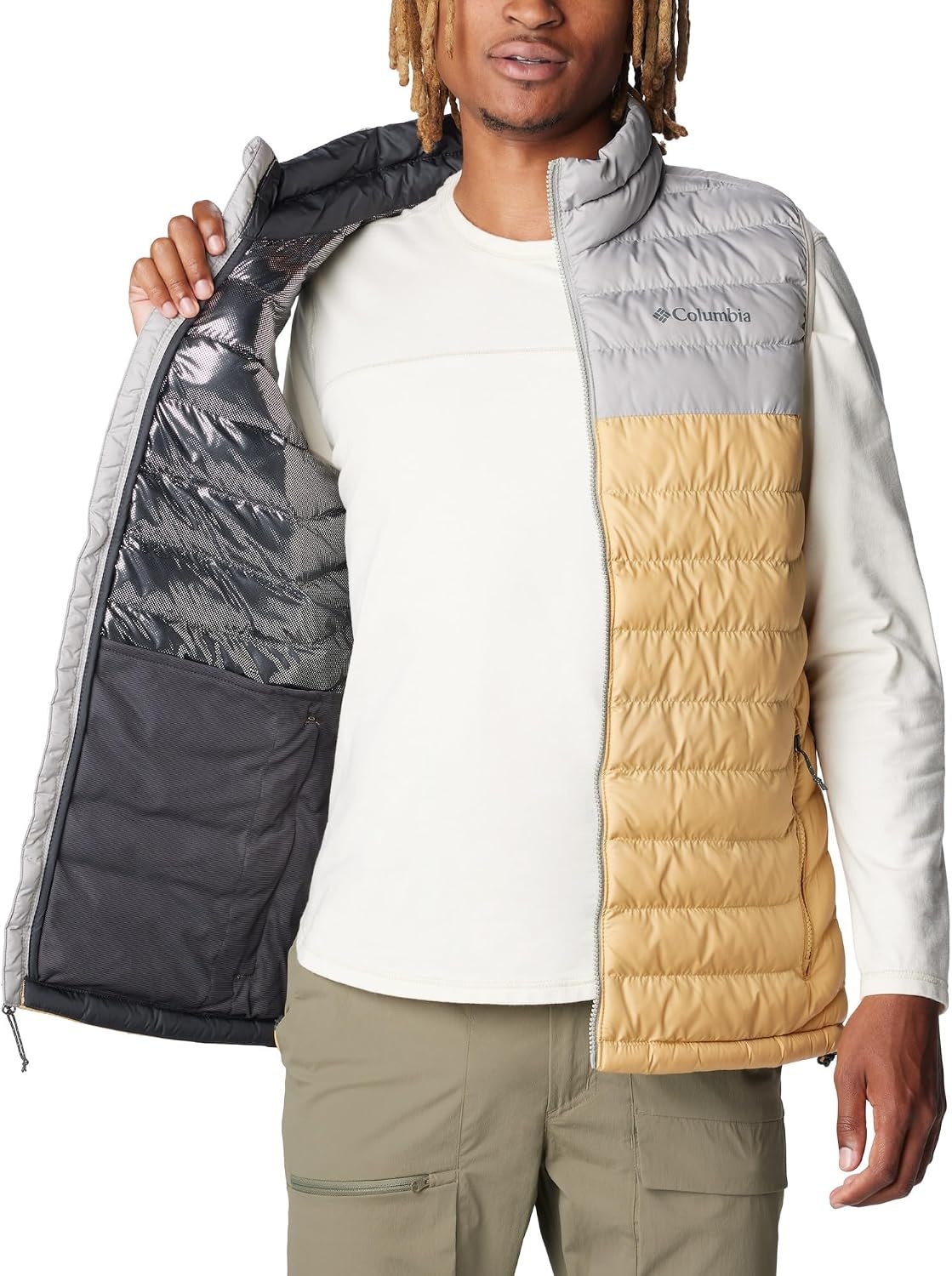 image:imageColumbia Powder Lite II Vest Steppweste fr HerrenLight CamelFlint Grey