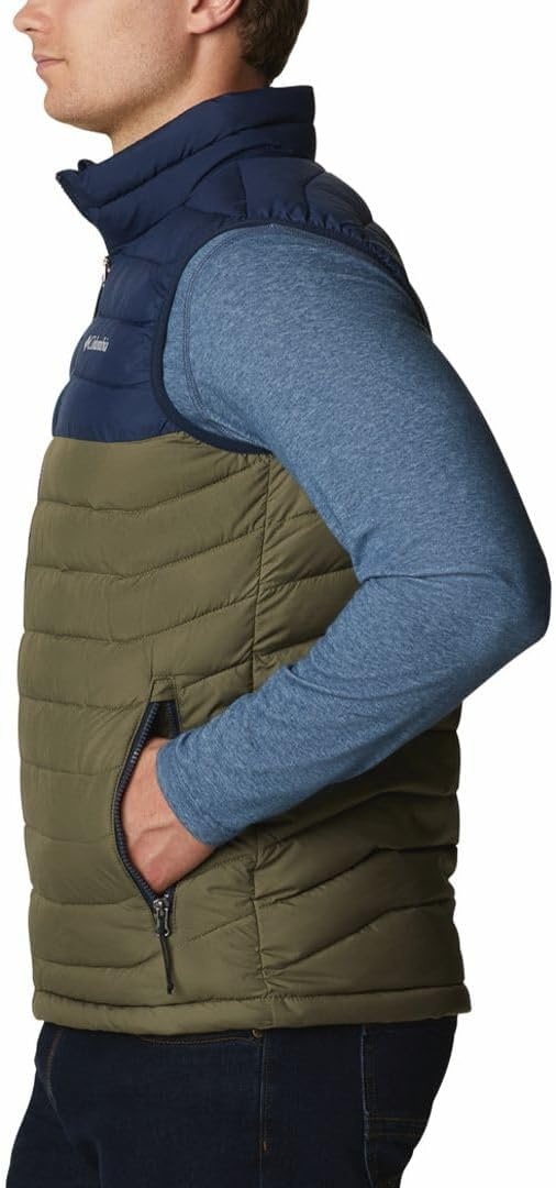 image:imageColumbia Powder Lite II Vest Steppweste fr HerrenStone GreenCollegiate Navy